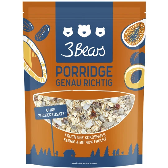 3 Bears Porridge Fruchtige Kokosnuss 400G 3 3 Bears Porridge Fruchtige Kokosnuss 400G