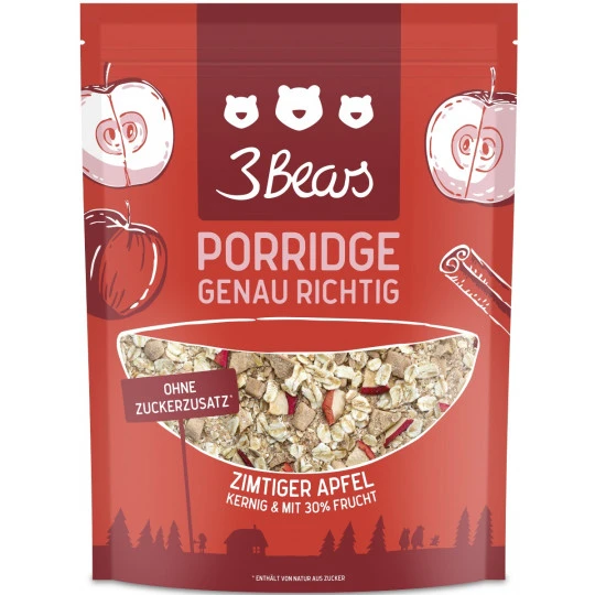 3 Bears Porridge Zimtiger Apfel 400G 3 3 Bears Porridge Zimtiger Apfel 400G