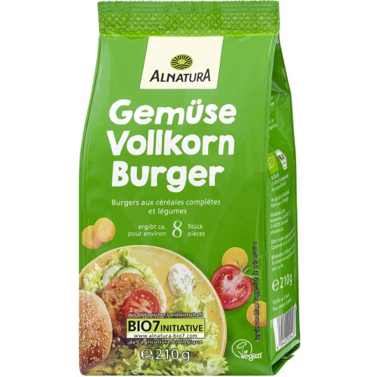 Alnatura Bio Gemüse Vollkorn Burger 210G 3 Alnatura Bio Gemüse Vollkorn Burger 210G