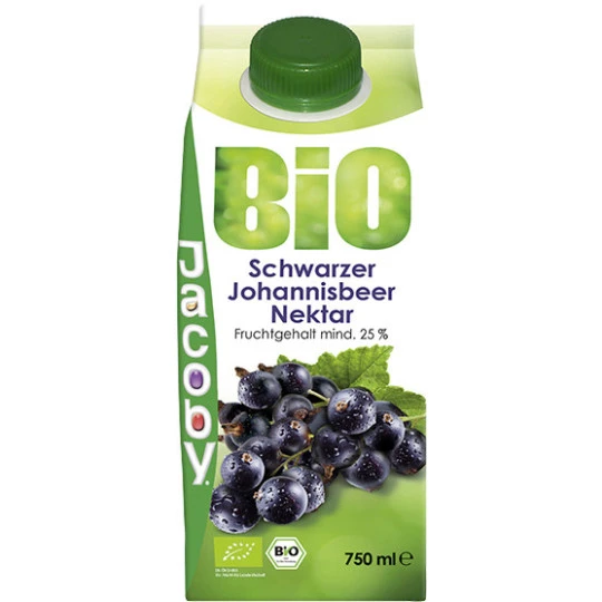 Jacoby Bio Schwarzer Johannisbeer Nektar 0,75L 3 Jacoby Bio Schwarzer Johannisbeer Nektar 0,75L