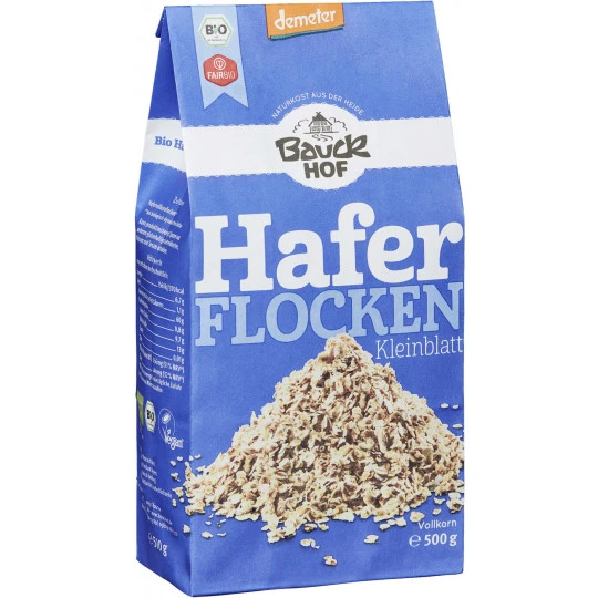 Bauckhof Demeter Bio Haferflocken Kleinblatt 500G 3 Bauckhof Demeter Bio Haferflocken Kleinblatt 500G