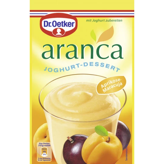 Dr. Oetker Aranca Joghurt-Dessert Aprikose-Maracuja 78G 3 Dr. Oetker Aranca Joghurt-Dessert Aprikose-Maracuja 78G