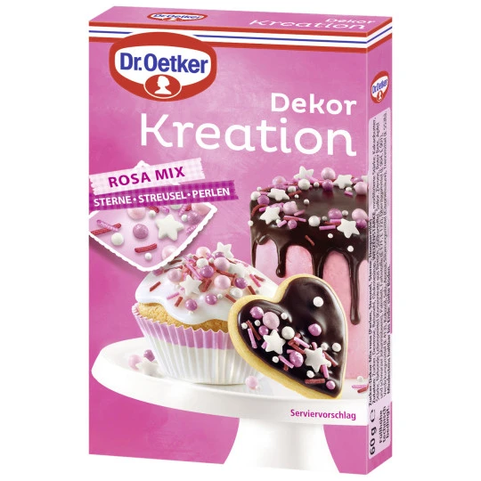 Dr. Oetker Dekor Kreation Rosa Mix 60G 3 Dr. Oetker Dekor Kreation Rosa Mix 60G