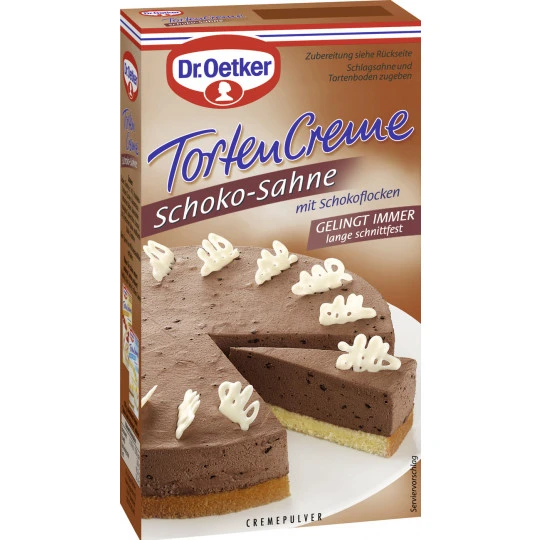 Dr. Oetker Tortencremepulver Schoko-Sahne 170G 3 Dr. Oetker Tortencremepulver Schoko-Sahne 170G