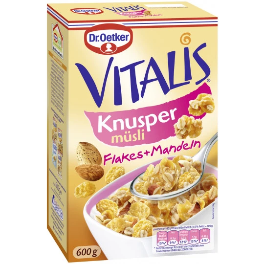 Dr. Oetker Vitalis Knusper Flakes 600G 3 Dr. Oetker Vitalis Knusper Flakes 600G
