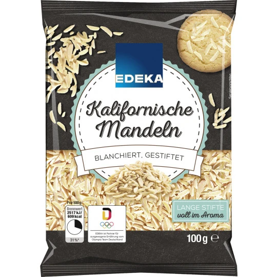 EDEKA Kalifornische Mandeln Blanchiert, Gestiftelt 100G 3 EDEKA Kalifornische Mandeln Blanchiert, Gestiftelt 100G