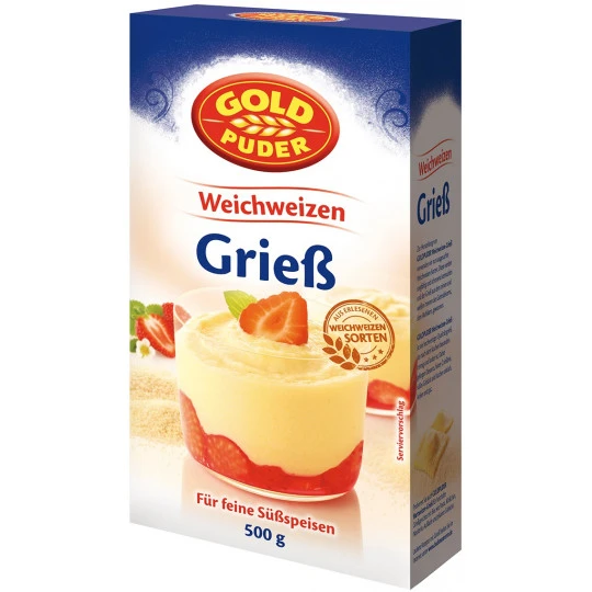 Goldpuder Weichweizen-Grieß 500G 3 Goldpuder Weichweizen-Grieß 500G