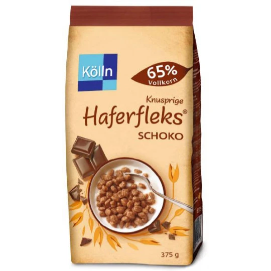 Kölln Knusprige Haferfleks Schoko 375G 3 Kölln Knusprige Haferfleks Schoko 375G