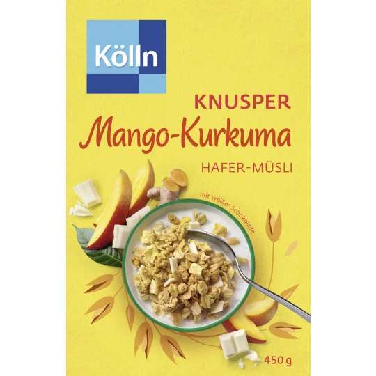 Kölln Müsli Knusper Mango-Kurkuma 450G 3 Kölln Müsli Knusper Mango-Kurkuma 450G