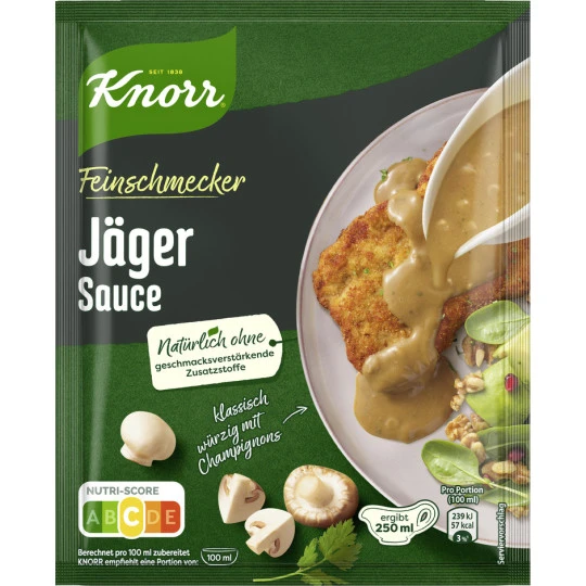Knorr Feinschmecker Jäger Sauce Ergibt 250ML 3 Knorr Feinschmecker Jäger Sauce Ergibt 250ML