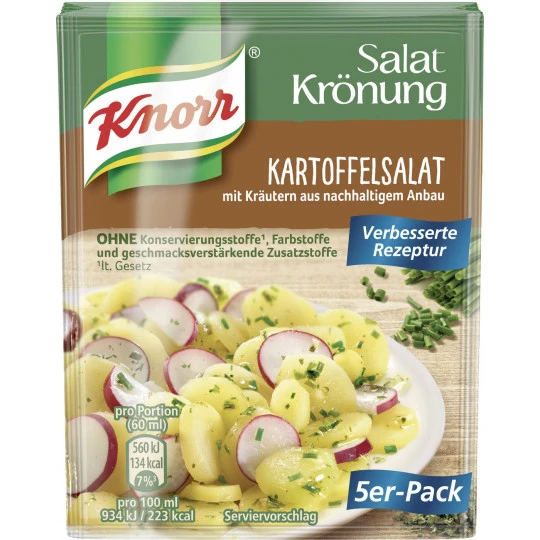Knorr Salatkrönung Kartoffelsalat 5ST 40G 3 Knorr Salatkrönung Kartoffelsalat 5ST 40G