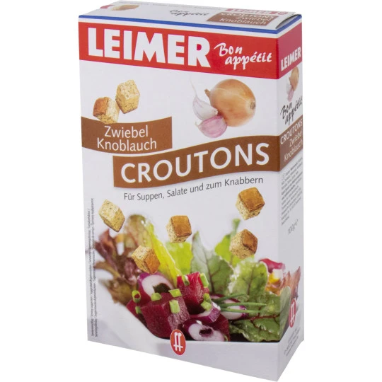 Leimer Croutons Mit Zwiebel/Knoblauch 100G 3 Leimer Croutons Mit Zwiebel/Knoblauch 100G