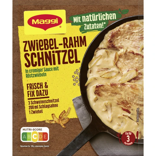 Maggi Zwiebel-Rahm Schnitzel 33G 2 Maggi Zwiebel-Rahm Schnitzel 33G