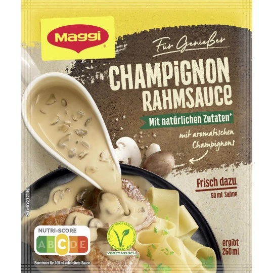 Maggi Für Genießer Champignon Rahmsauce Ergibt 250ML 3 Maggi Für Genießer Champignon Rahmsauce Ergibt 250ML