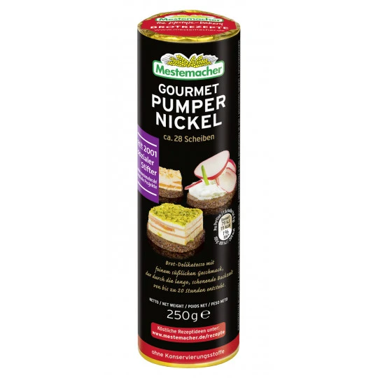 Mestemacher Gourmet Pumper Nickel 250G 3 Mestemacher Gourmet Pumper Nickel 250G