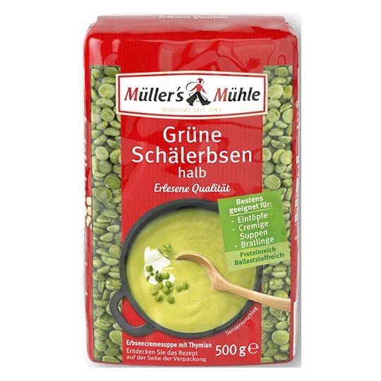 Müller's Mühle Grüne Schälerbsen 500G 2 Müller's Mühle Grüne Schälerbsen 500G