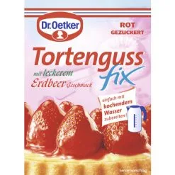 Dr. Oetker Tortenguss Fix Mit Leckerem Erdbeer-Geschmack 50G
